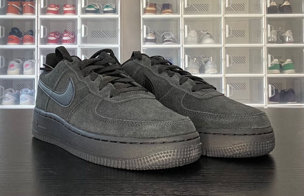 Nike Air Force 1 LV8 3 Black Suede Size 4.5Y/6W